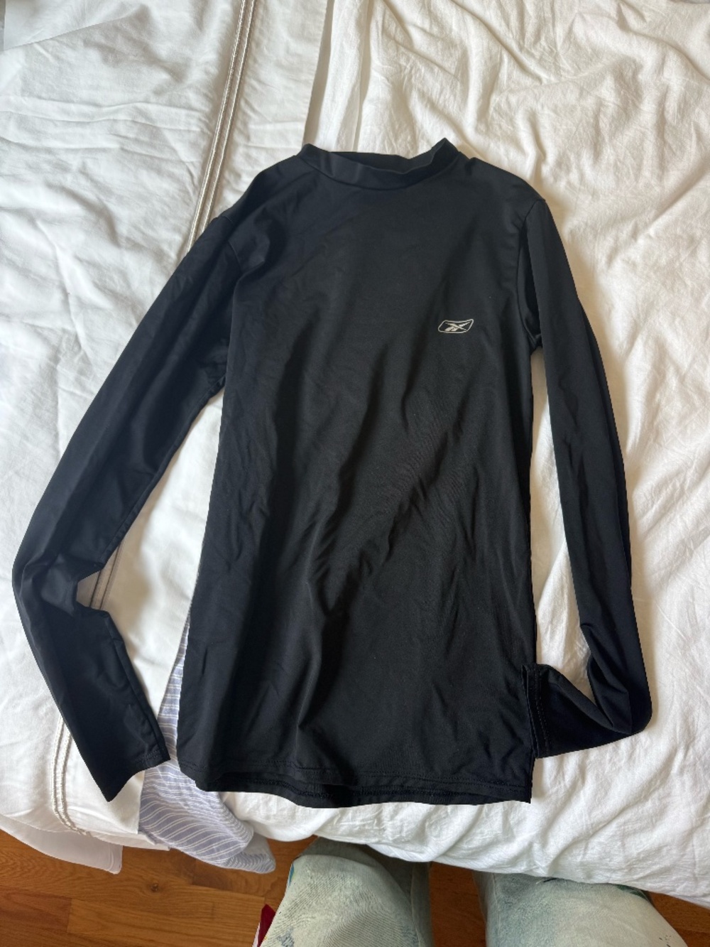Black, Long-Sleeve Athletic Top
